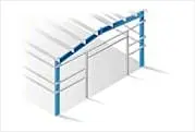 Double Slope, Straight Column Frame Style de construction de mur droit