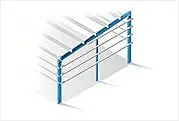 Singe Slope, Straight Column Frame Style de construction de mur droit