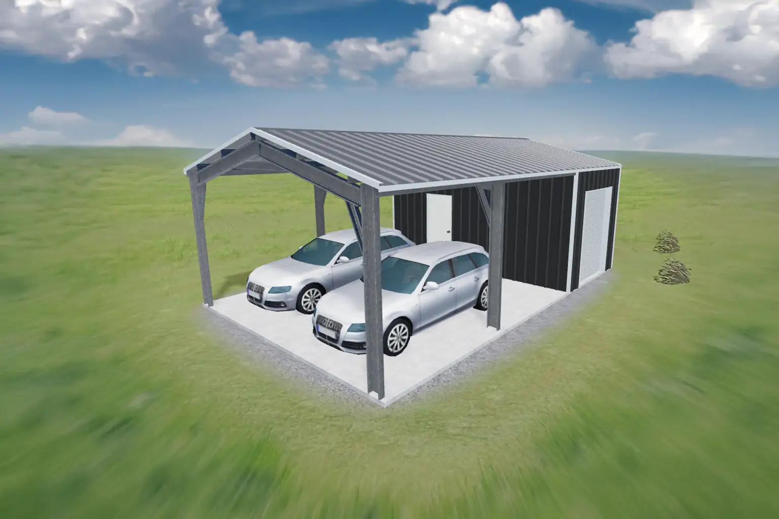 Looking for More Than a Carport But Less Than a Garage? Meet The DIY Steel Secureport 4 DIY Steel Secureport