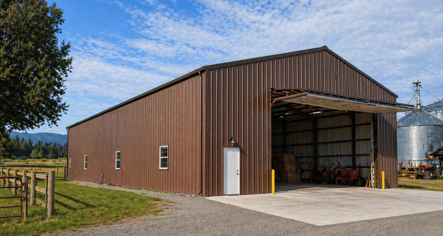 Agricultural-steel-building-oregon Steel barn building Oregon