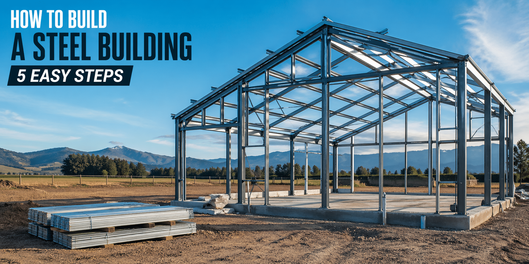 How to Build a Steel Building in 5 Easy Steps 2 How to erect a metal building