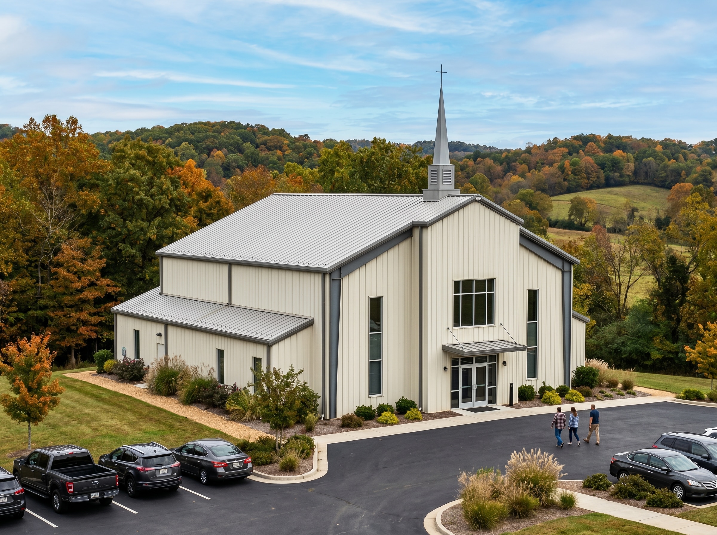 Steel-church-building-Tennessee Metal church building Tennessee