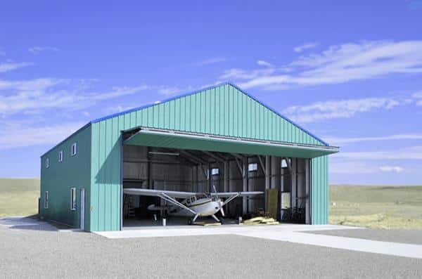 aviation-1-600×397-1 Aircraft hangar in green steel