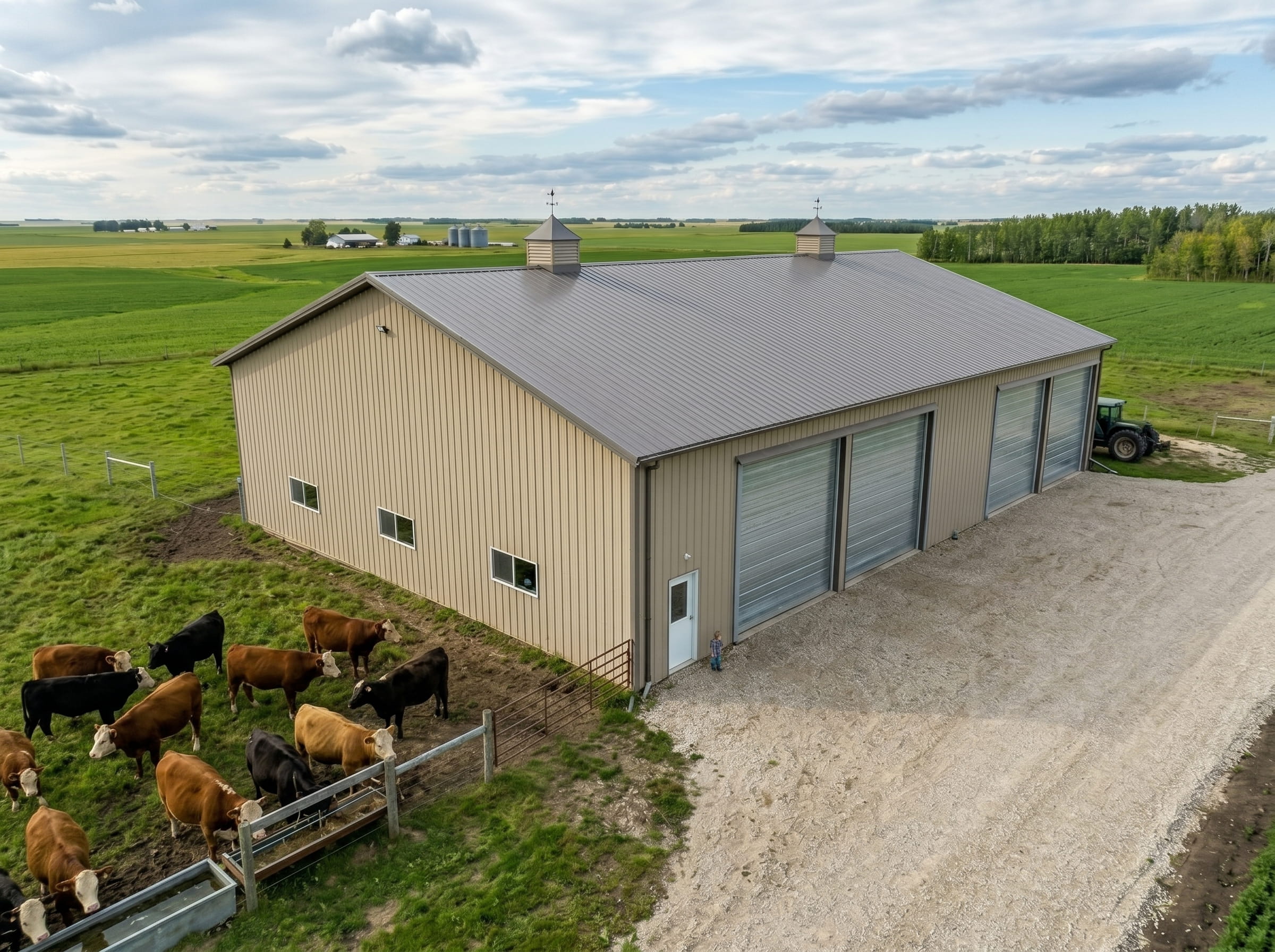 Metal-agricultural-building-Manitoba Steel barn building Manitoba