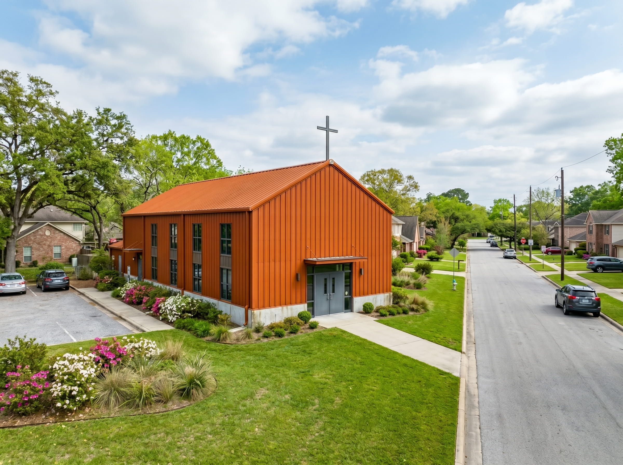 Prefab-steel-church-Houston Steel church building Houston