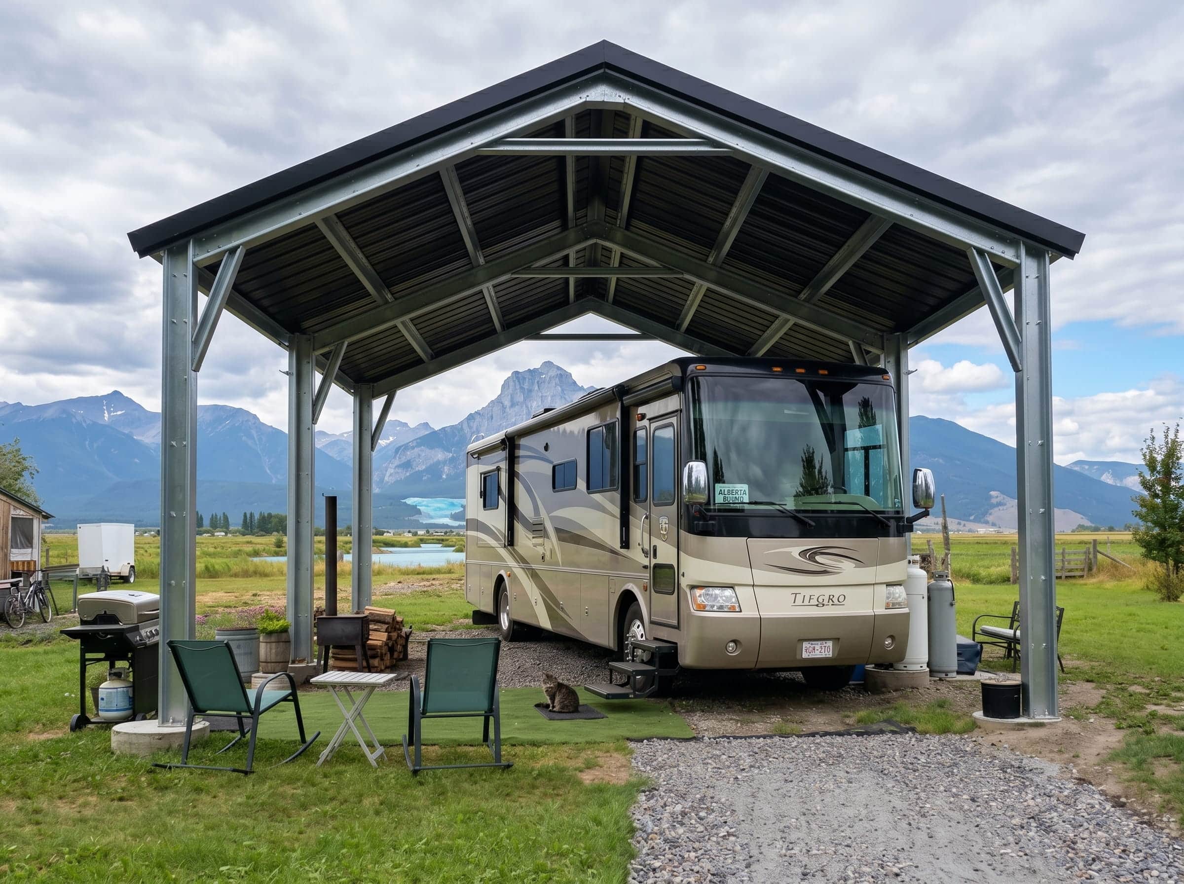 Steel-carport-Alberta Carport kit Alberta