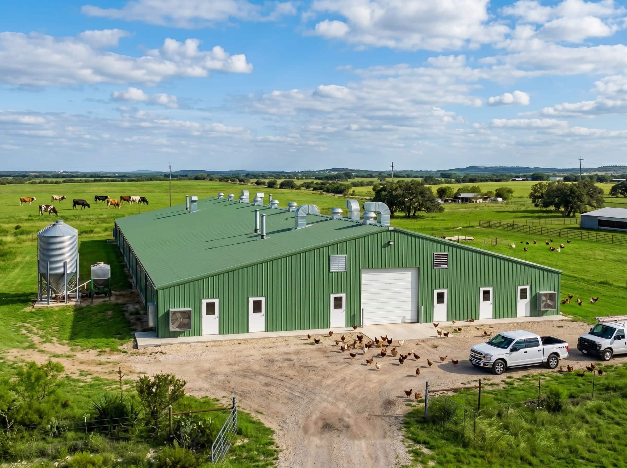 Steel-farm-building-San-Antonio Agricultural steel building San Antonio