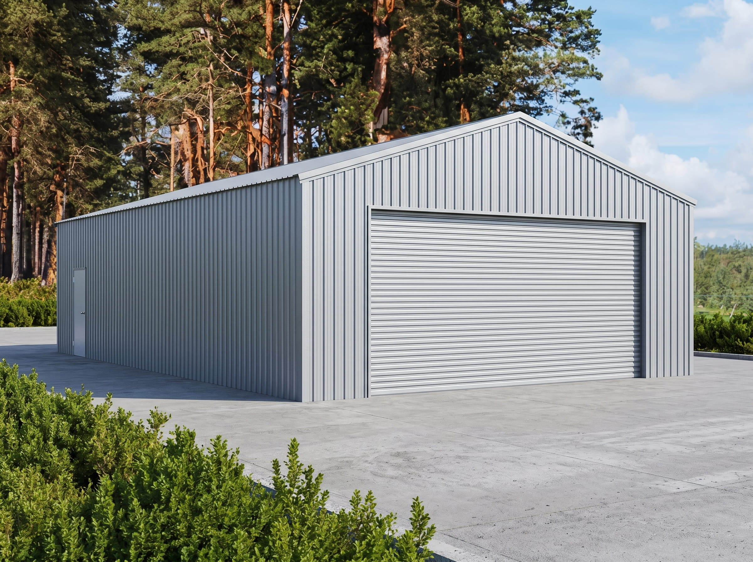 Straight-wall-steel-garage Straight wall steel garage