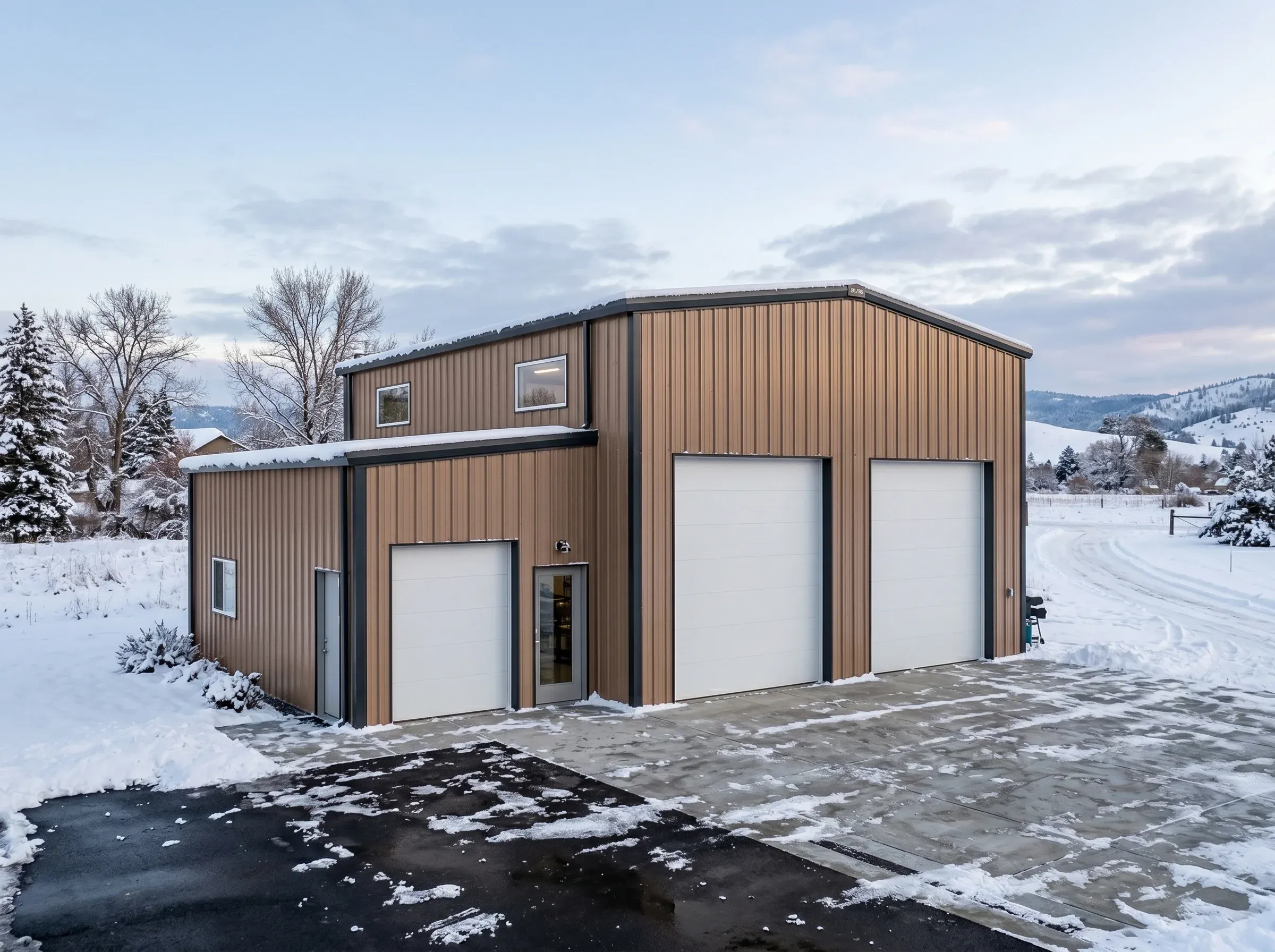 3-car-garage-steel-building 3 car garage steel building