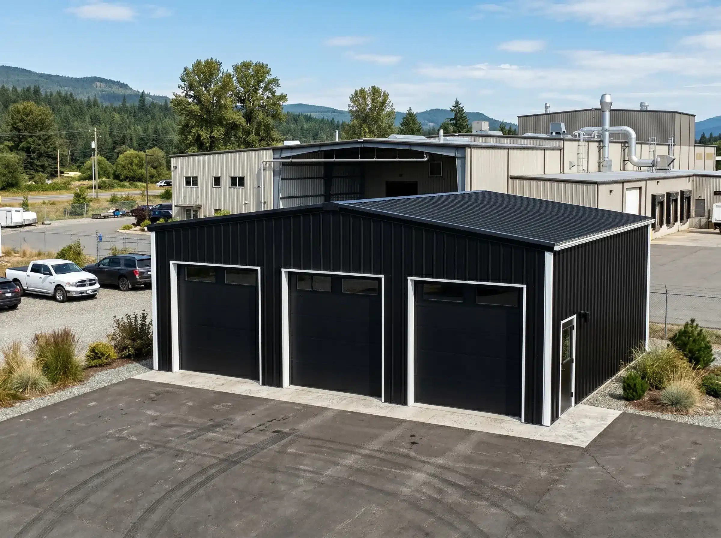 3-car-prefab-steel-garage 3 car prefab steel garage
