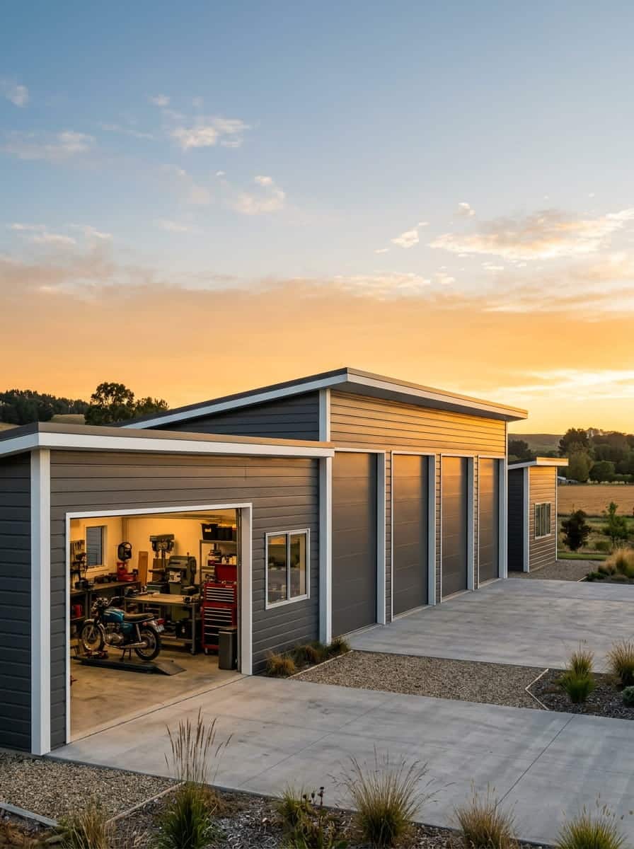 4-car metal garage