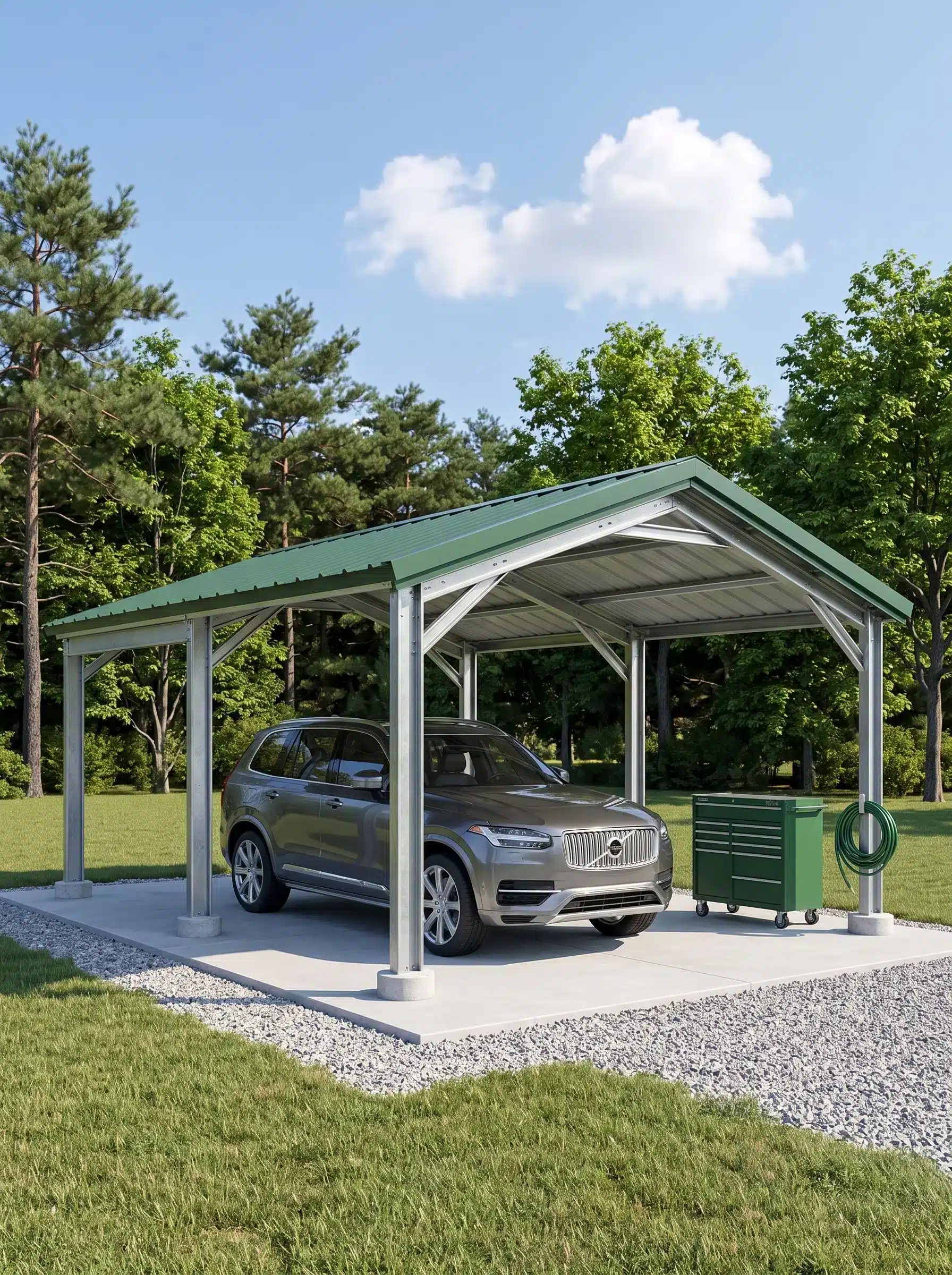 Green-carport Green carport