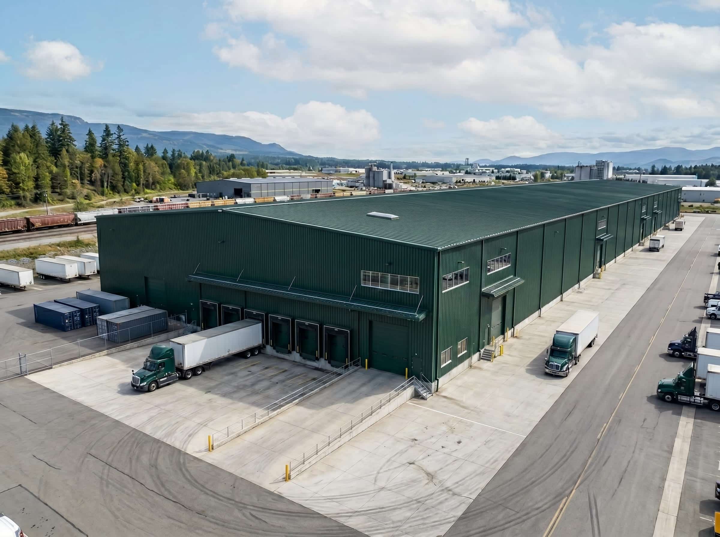 Industrial-warehouse-building Industrial steel warehouse