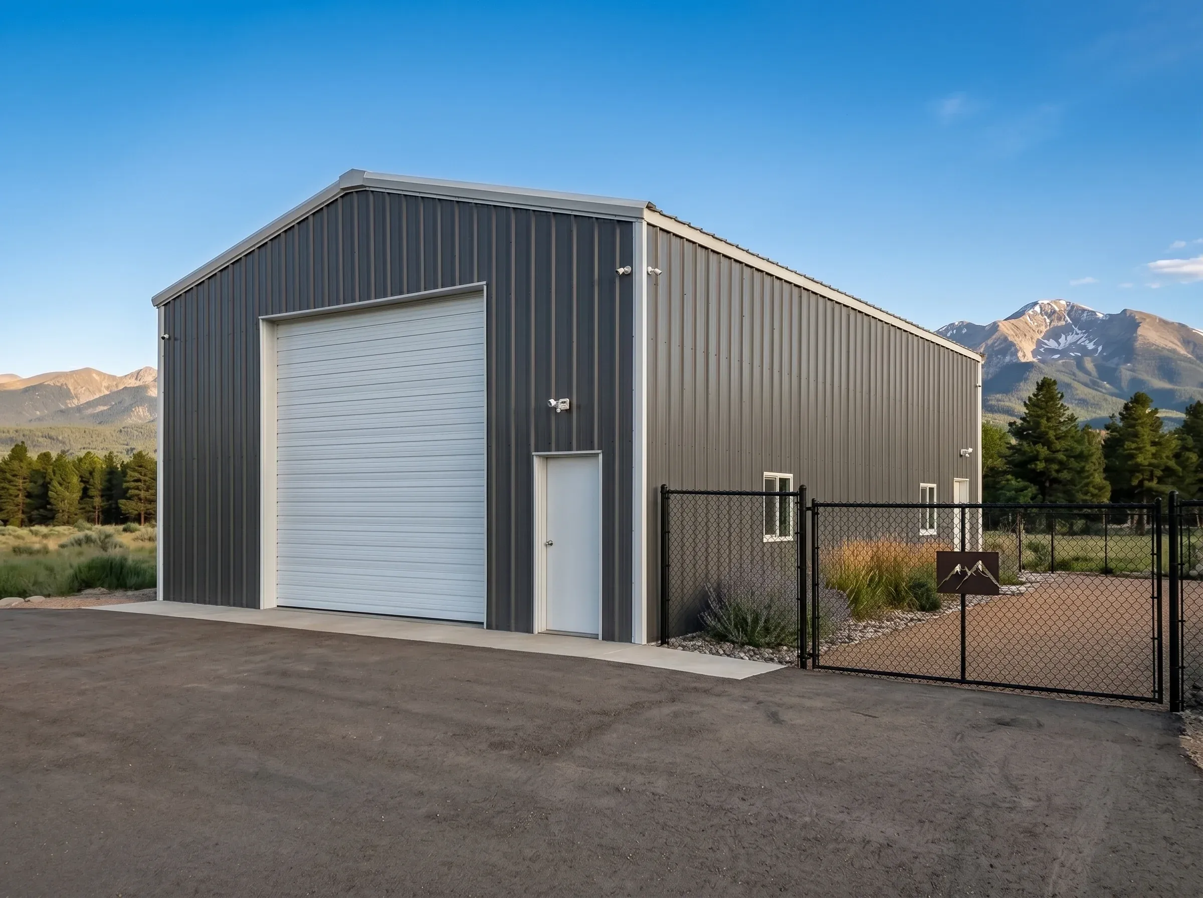 One-car-metal-garage One car prefab metal garage