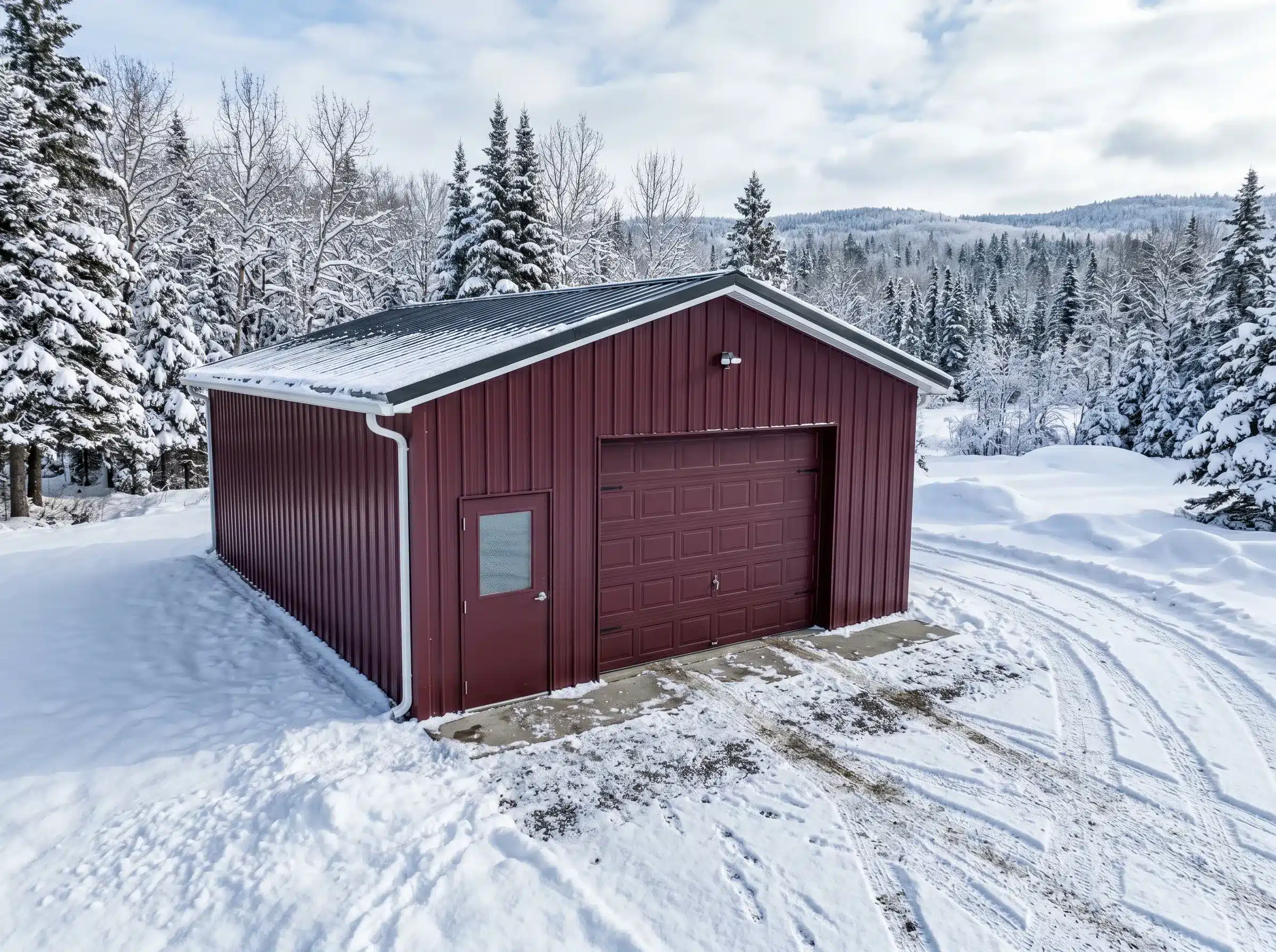 One-car-steel-garage One car steel garage