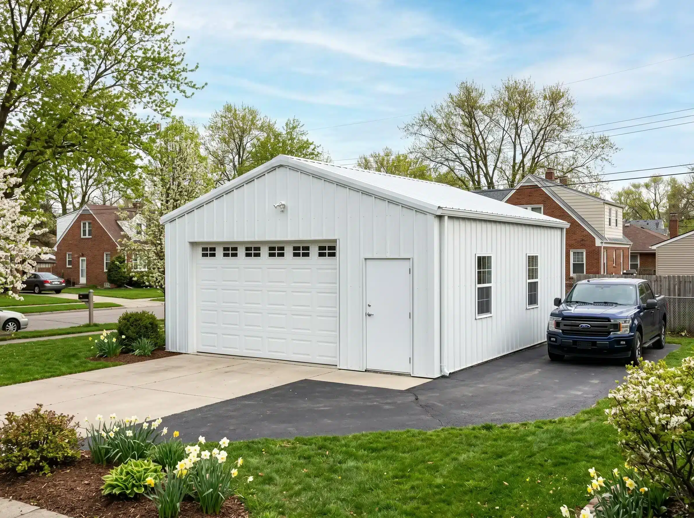 Steel-garage-Detroit Metal garage Detroit