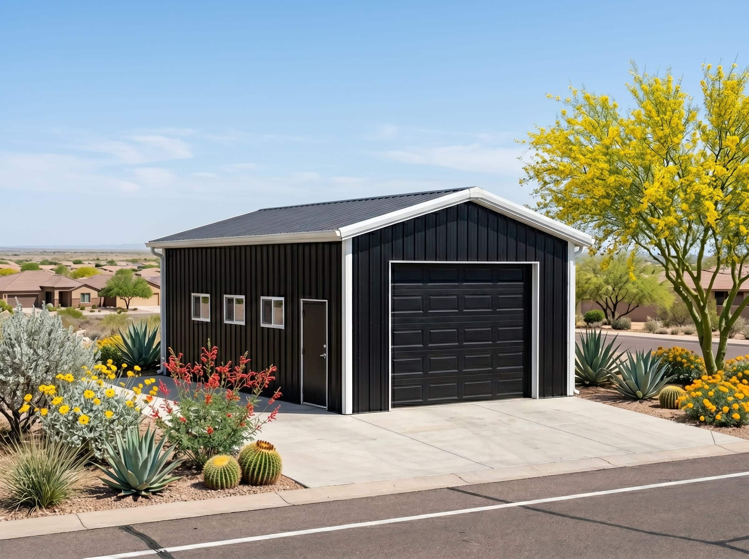 Steel-garage-Phoenix Metal garage Phoenix