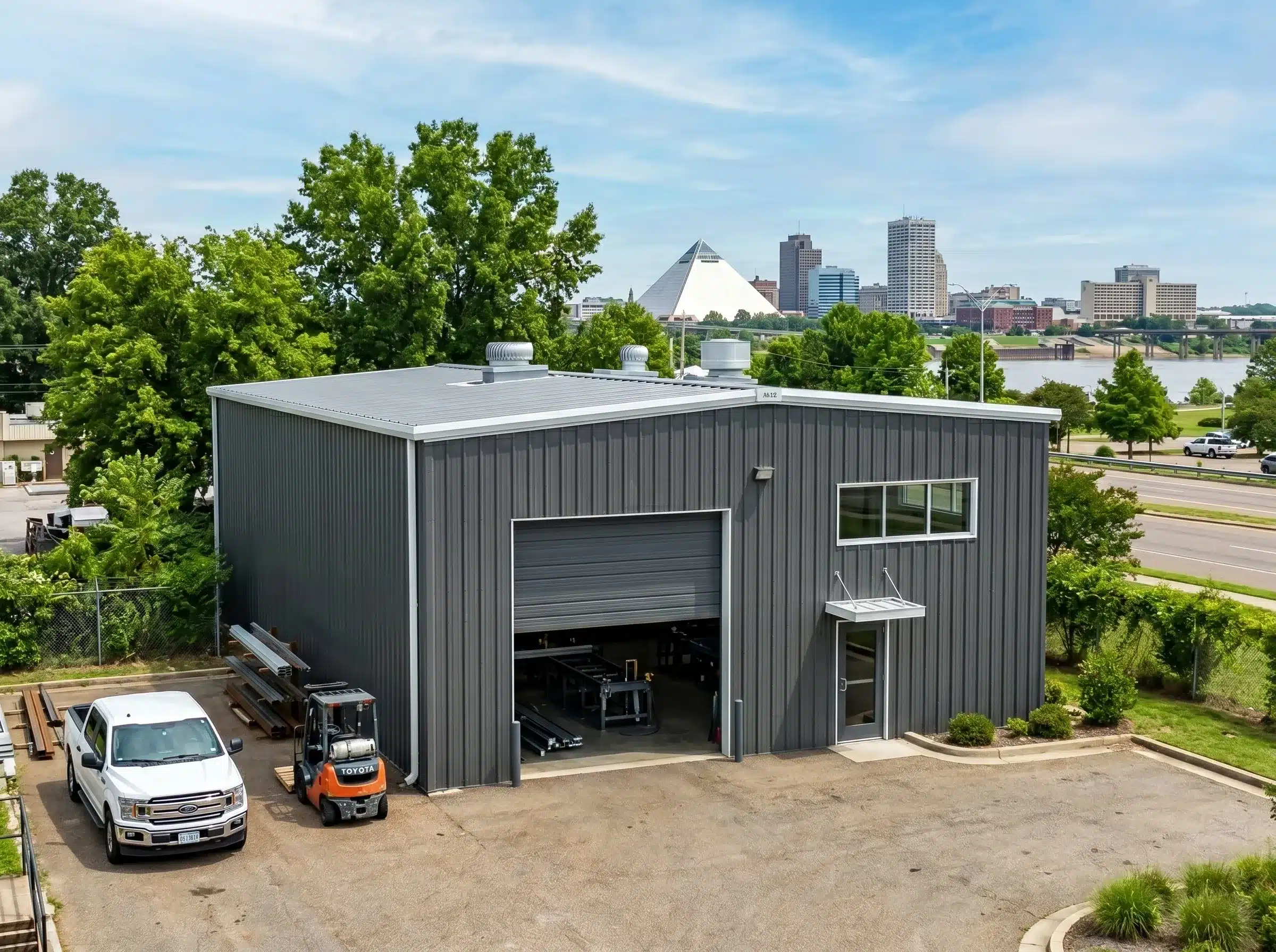 Steel-workshop-building-Memphis Workshop steel building Memphis