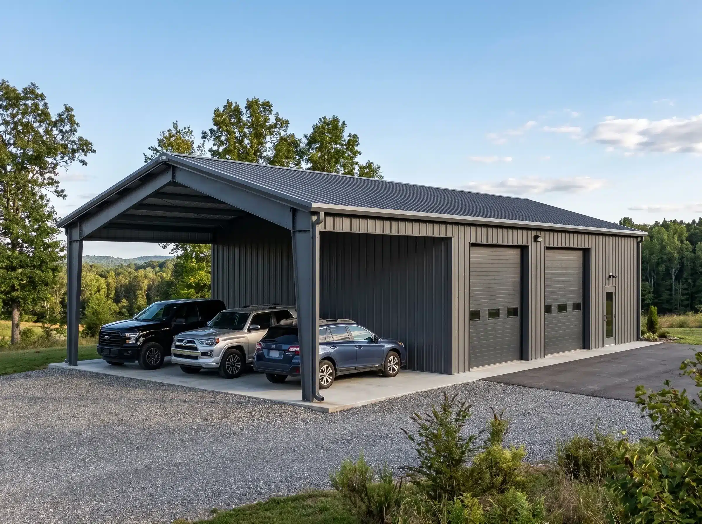 Garage-with-carport Garage with carport