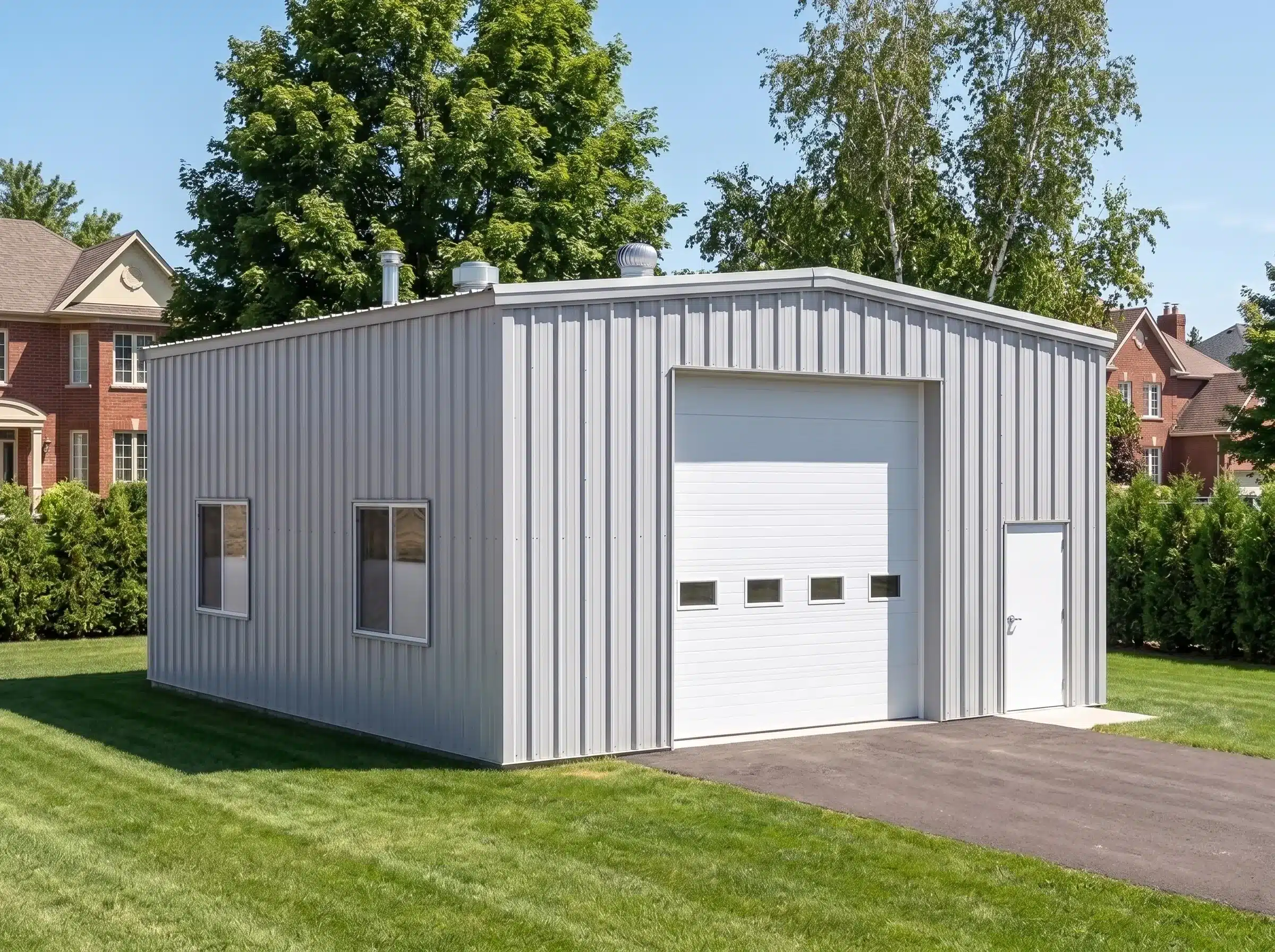 Prefab-steel-custom-garage Combo Garages